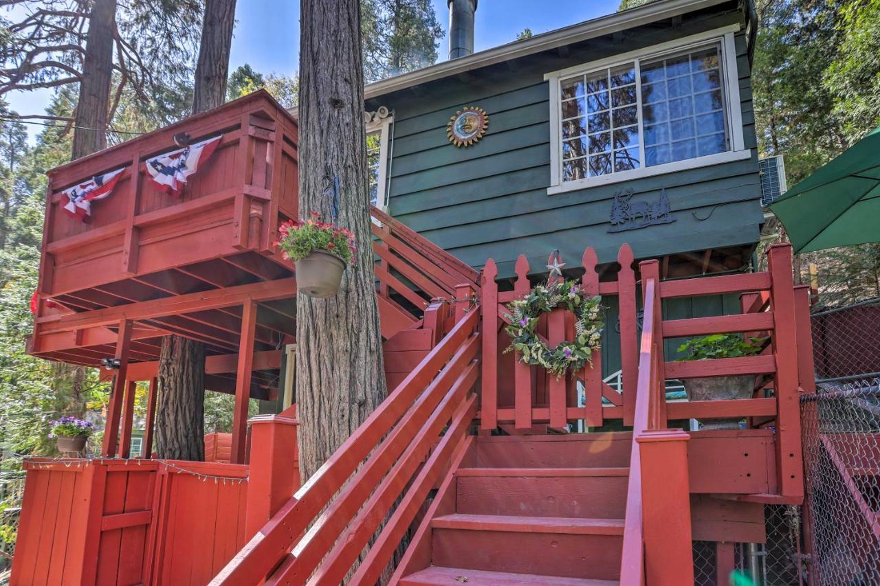Boho Crestline Cabin, 1 Mile To Lake Gregory! Exterior photo